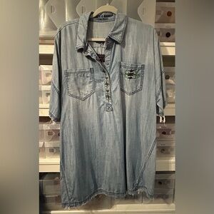 Double D Ranch Light Blue Denim Shirt/Tunic/Mini Dress